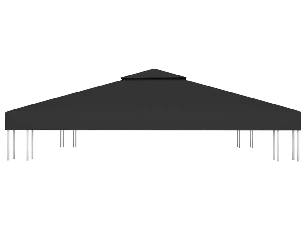 Billede 5 - Pavillontopdække i 2 lag 3x3 m 310 g/m² sort