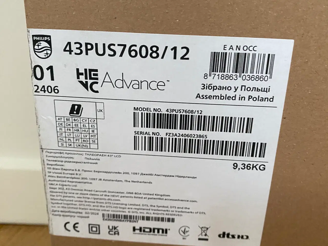 Billede 3 - Led, Philips, 43PUS7608