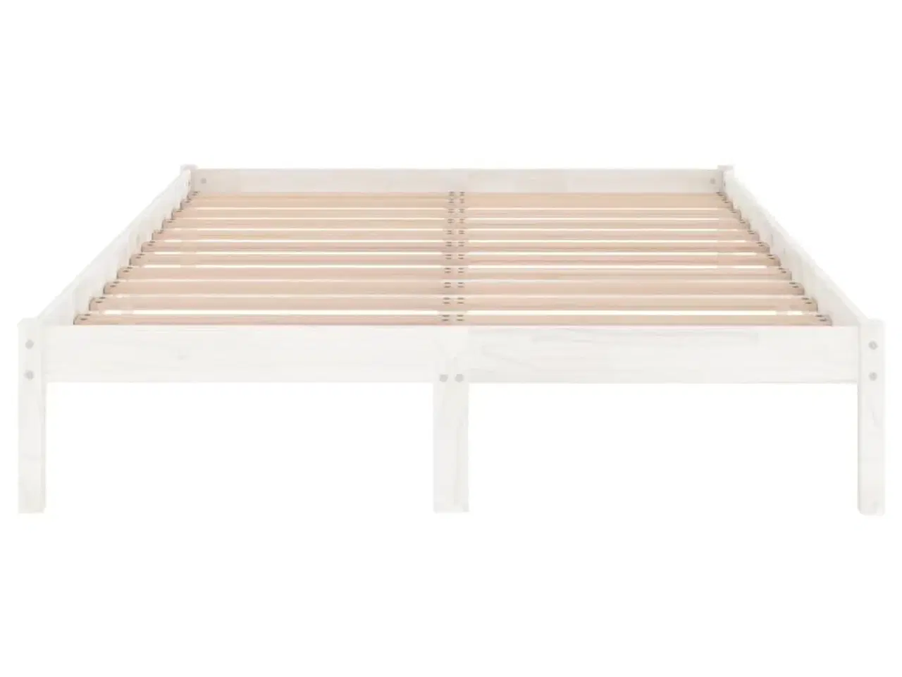 Billede 4 - Sengestel 160x200 cm massivt fyrretræ hvid