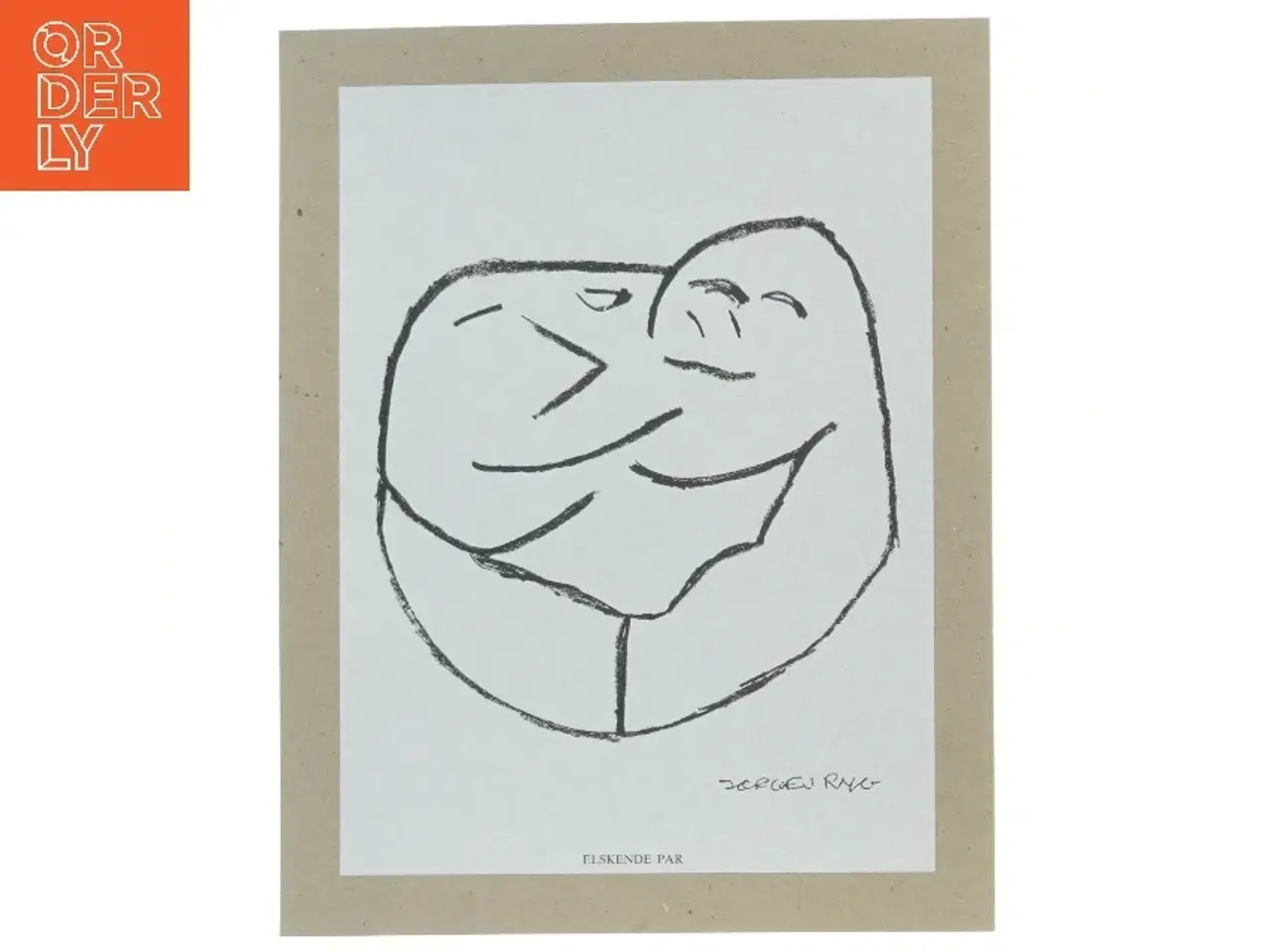 Billede 1 - elskende par fra Jørgen Ryg (str. 30,5x24 cm)