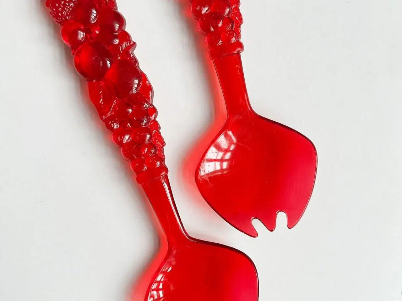 Billede 4 - Salatsæt, rød plast