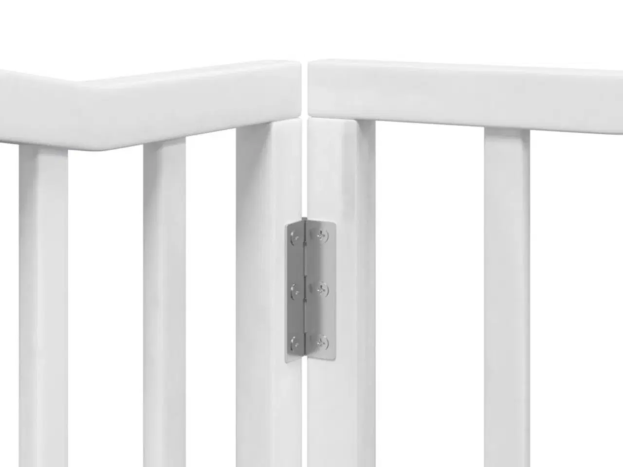 Billede 10 - Hundelåge med dør 4 paneler 320 cm foldbar poppeltræ hvid