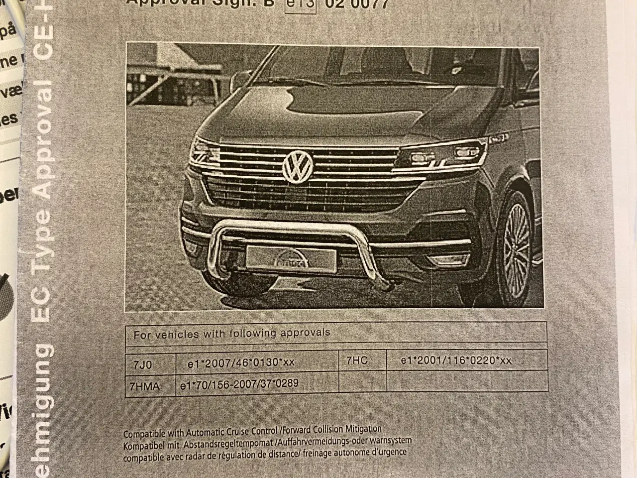 Billede 1 - Front Bøjle til VW t6.1 transporter, california m.