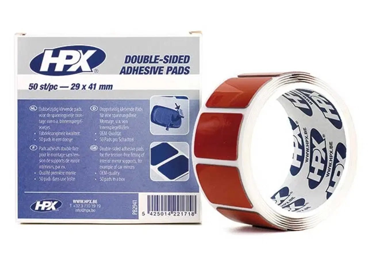 Billede 1 - HPX dob.klæb. pads 50 stk.rl (bakspejl)