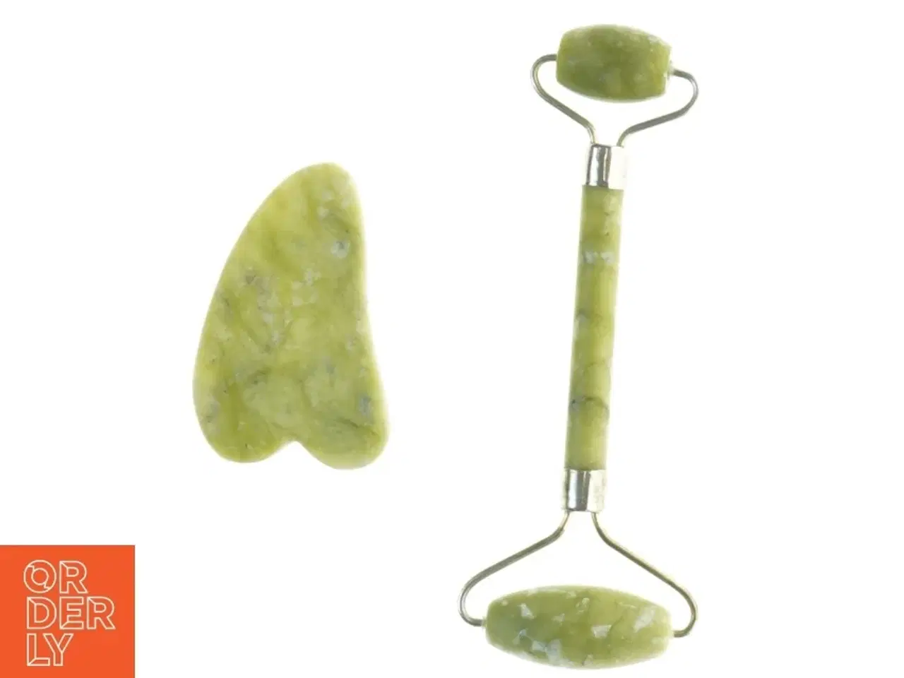 Billede 2 - Jade roller og gua sha sæt (str. 7 x 4 cm og 14 x 6 cm)