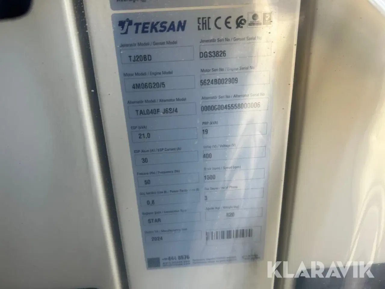 Billede 6 - Generatoranlæg Teksan TJ20BD