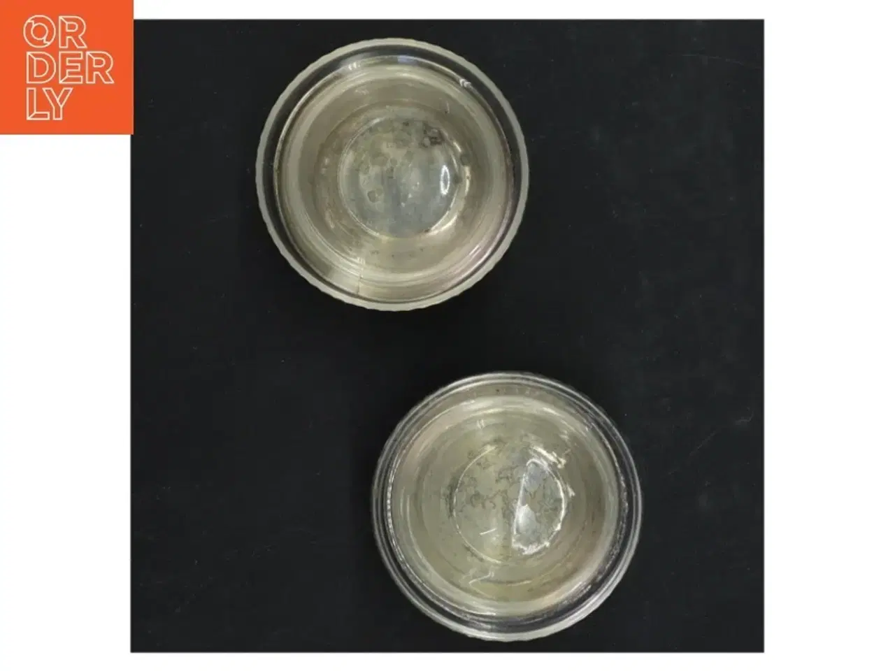 Billede 3 - Forsølvede skåle med glasindsats (str. 4x6 cm)