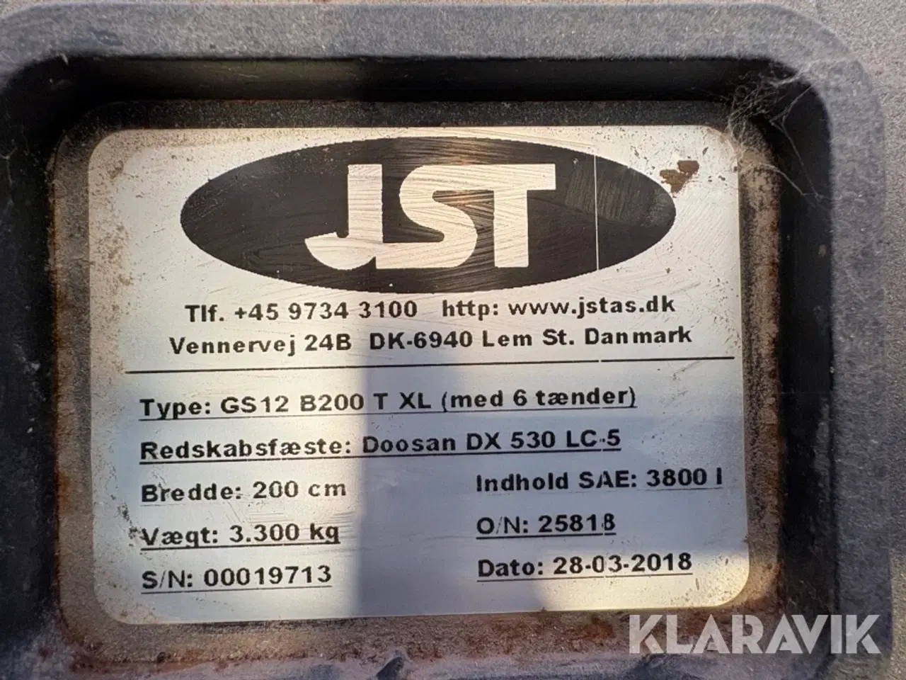 Billede 12 - Skovl JST GS12 B200 T XL