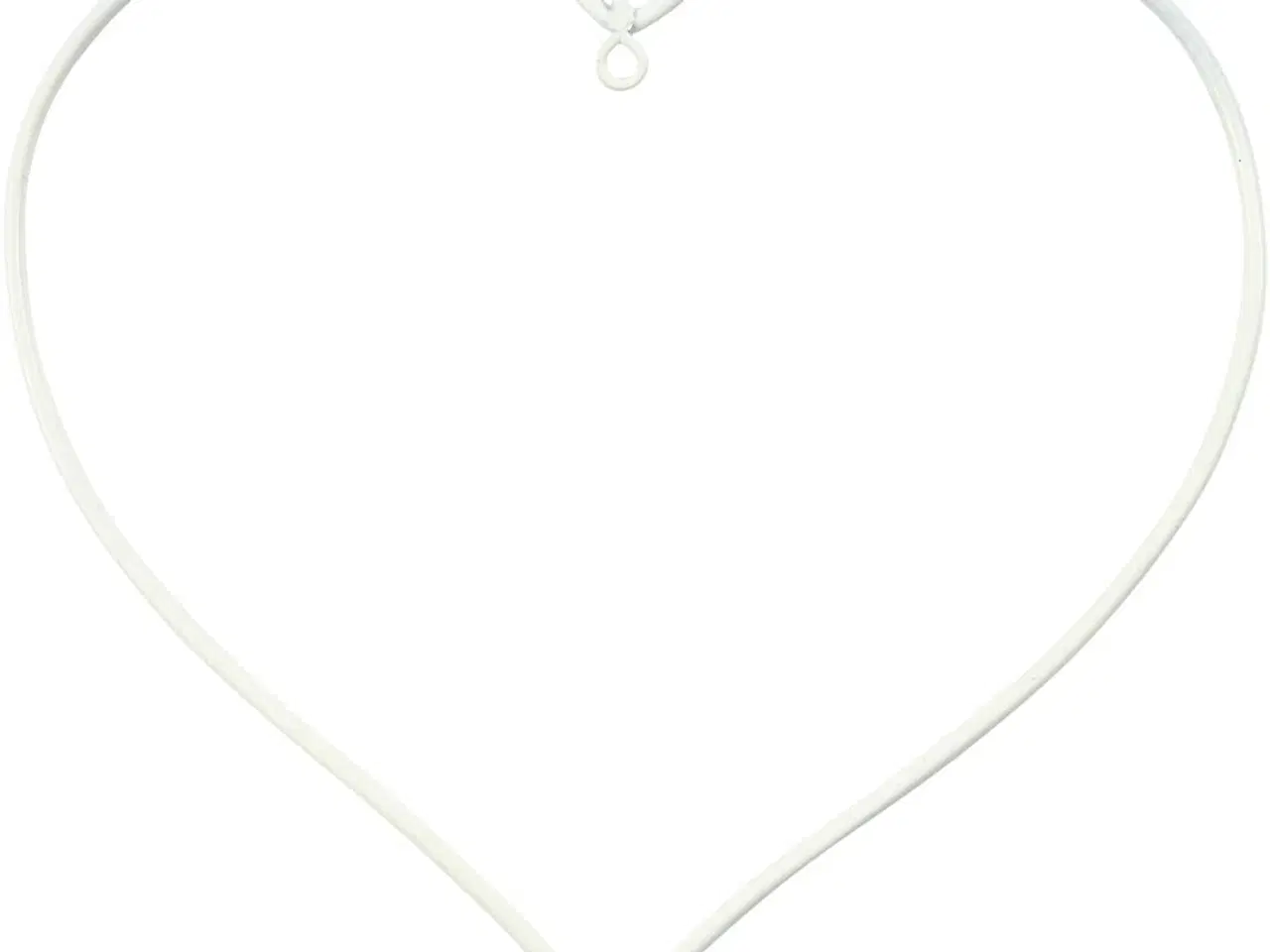 Billede 1 - Hvid Metalhjerte 13x13 cm - 10 stk. til Kreative Projekter