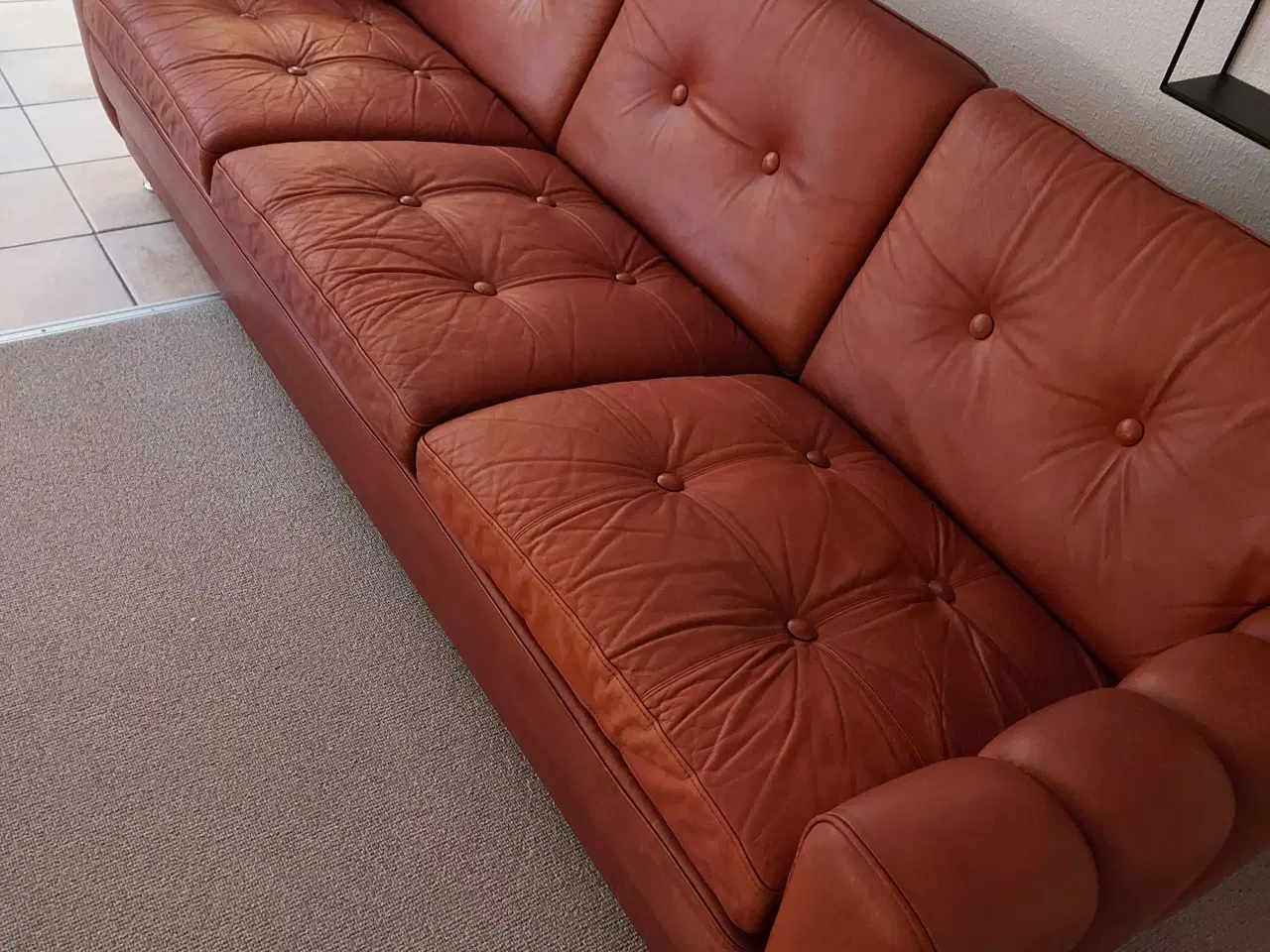 Billede 2 - Svend Skipper 3 pers  lædersofa