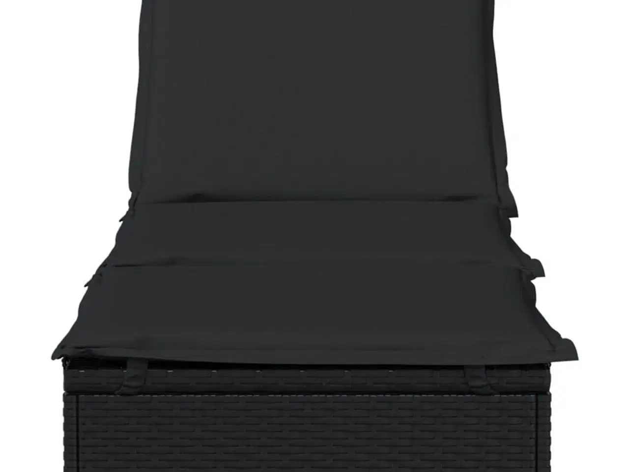 Billede 5 - Liggestol 1 stk. med hynde 201x55x62 cm polyrattan sort