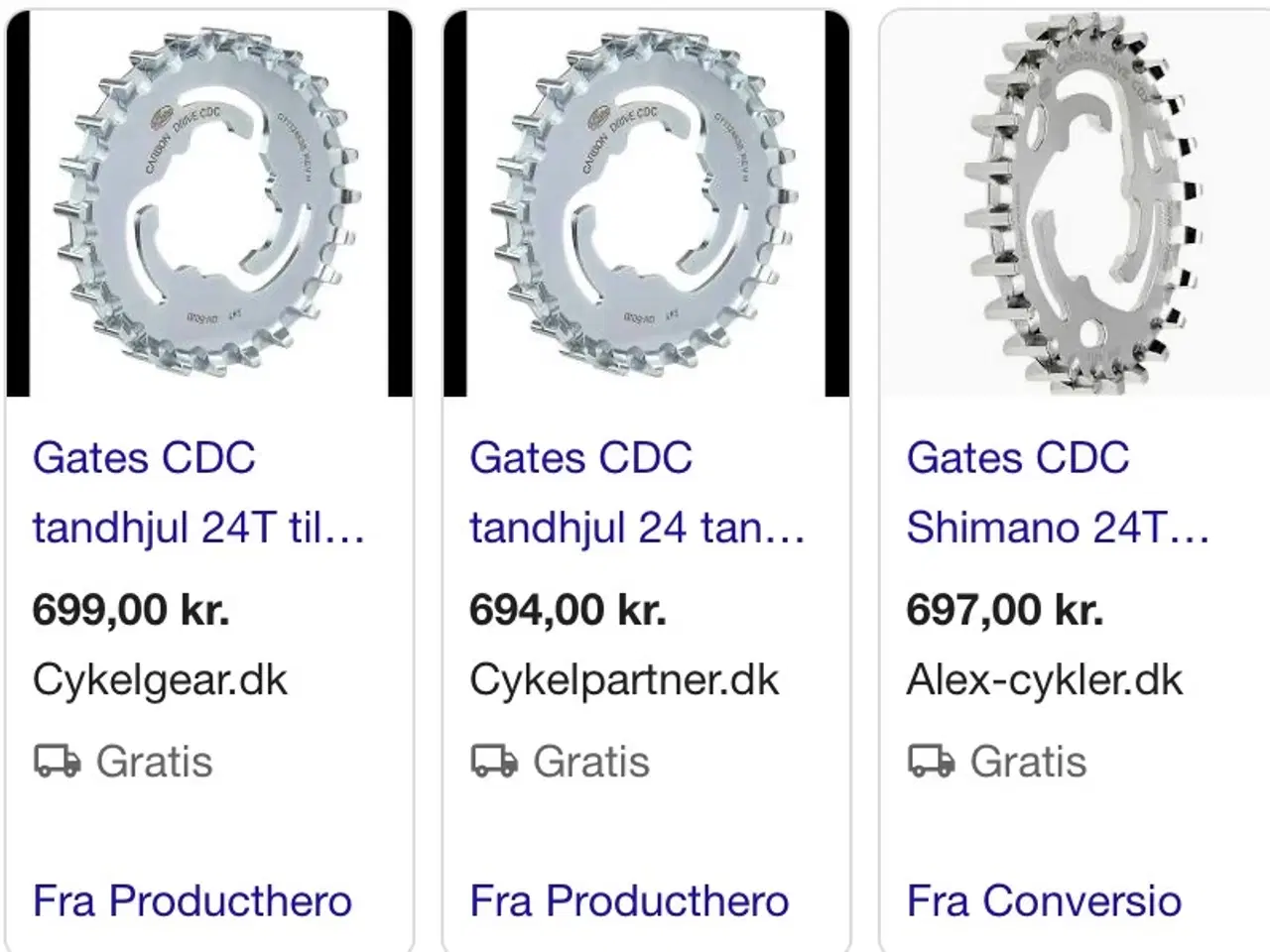 Billede 2 - Gates Carbon Drive 24 T Tandhjul