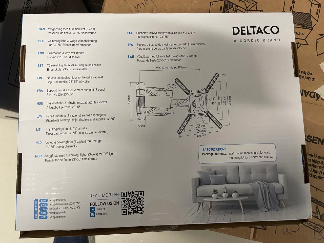 Billede 2 - Drejbar tv-ophæng med udtræk nyt