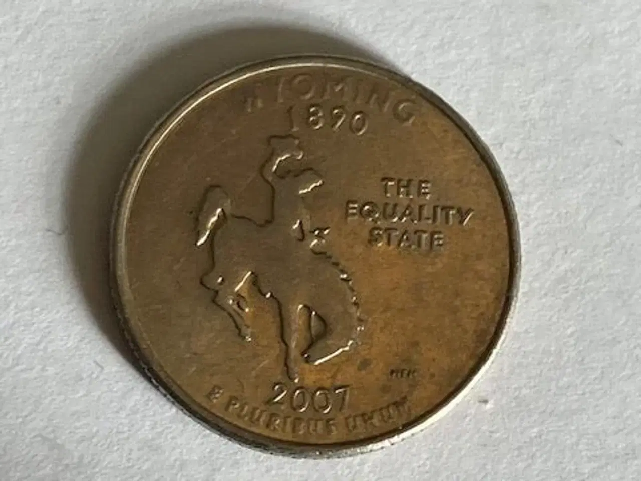 Billede 1 - Quarter Dollar 2007 Wyoming USA