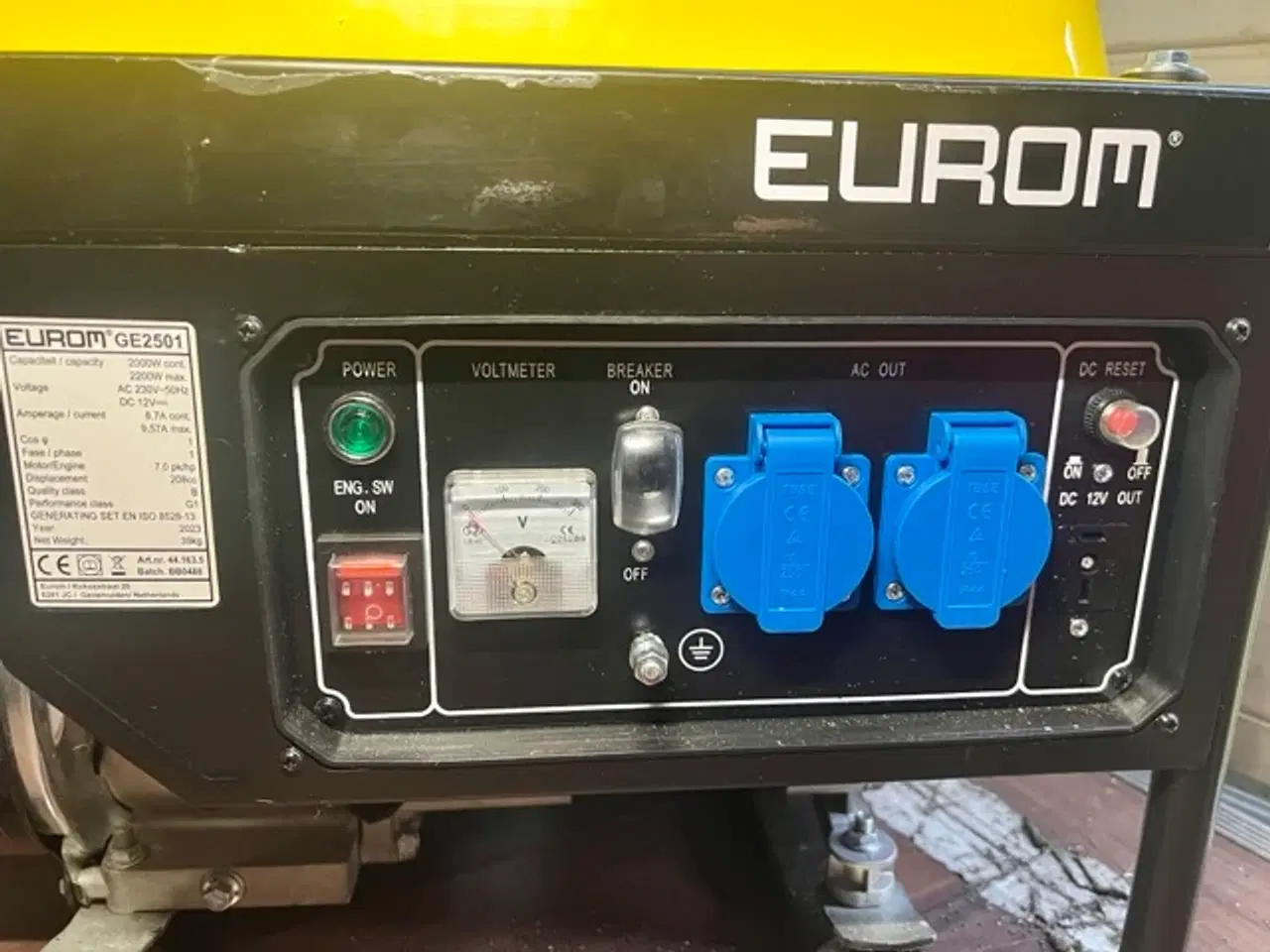 Billede 3 - Generator EUROM GE2501