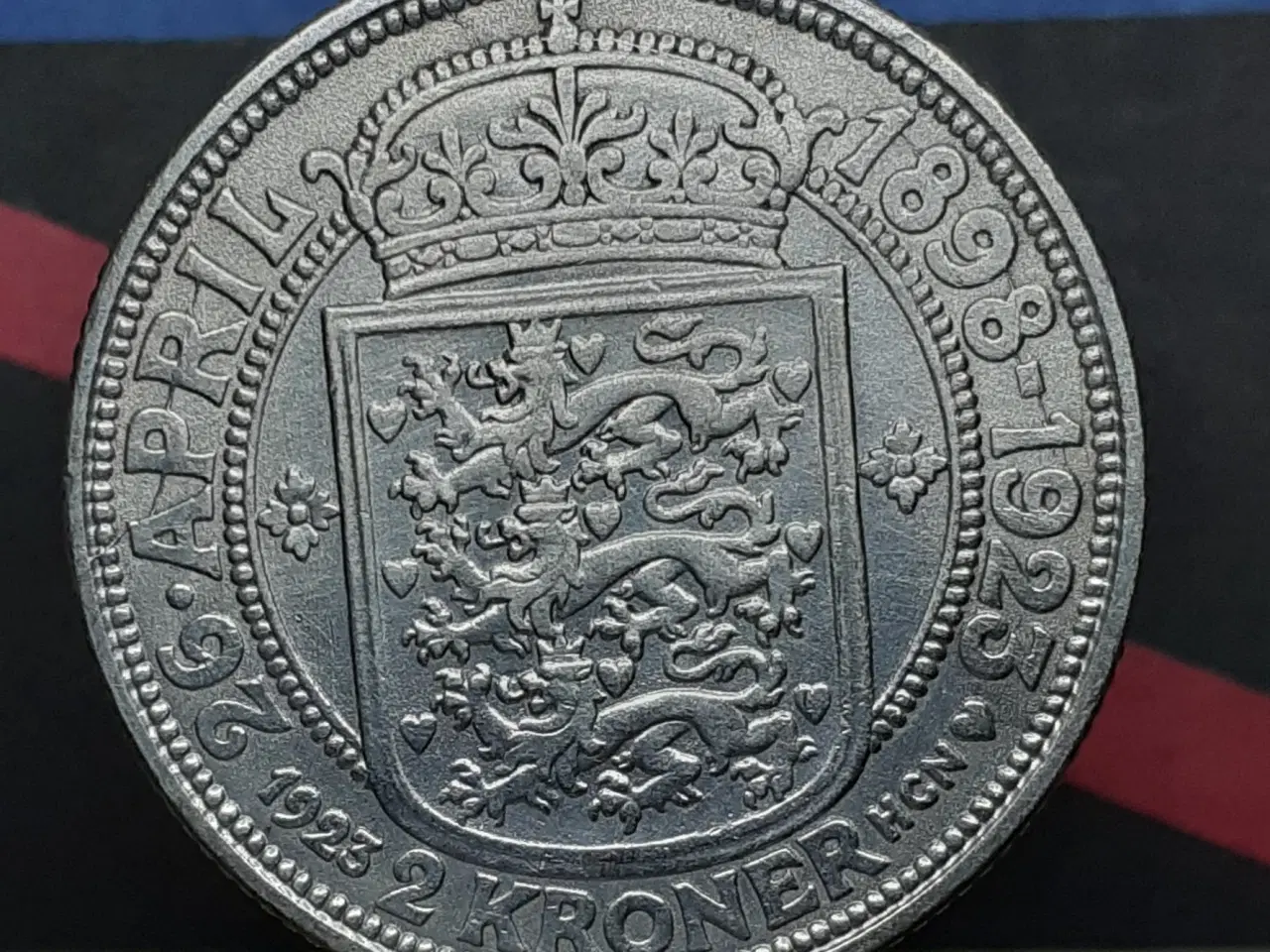 Billede 2 - 2 kr 1923 erindringsmønt, sølv