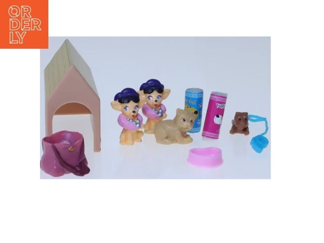 Billede 1 - Miniature hundefigurer og tilbehør (str. 3 cm)