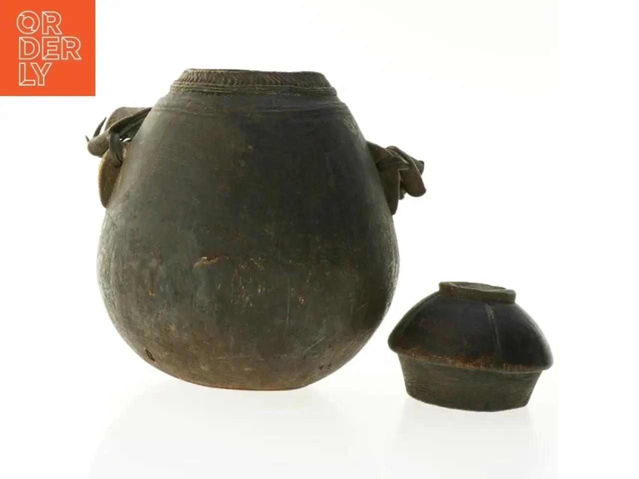 Billede 4 - Vintage calabas med læderrem (str. 23 x 17 cm)