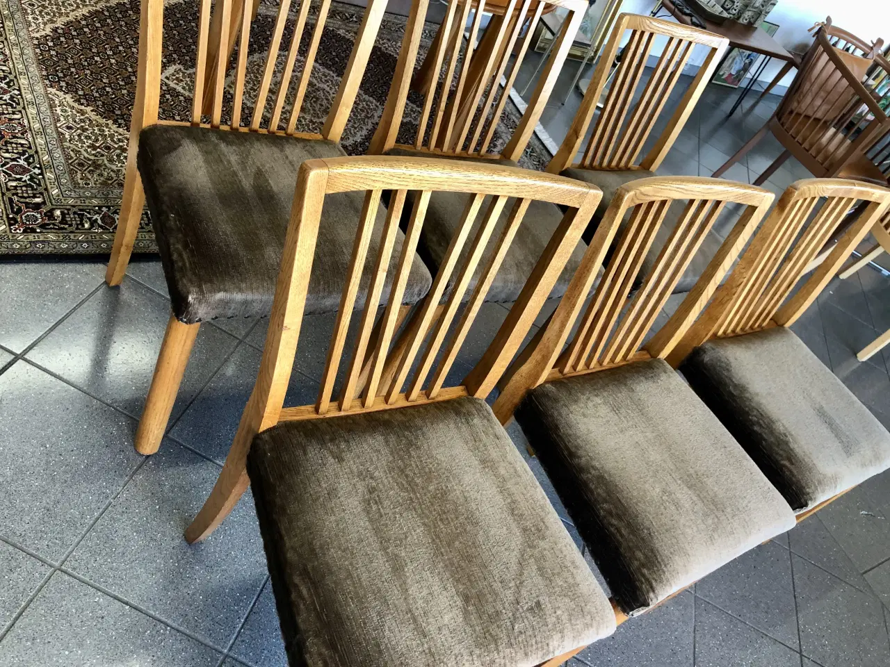 Billede 1 - Spisebordsstole 6 stk. vintage