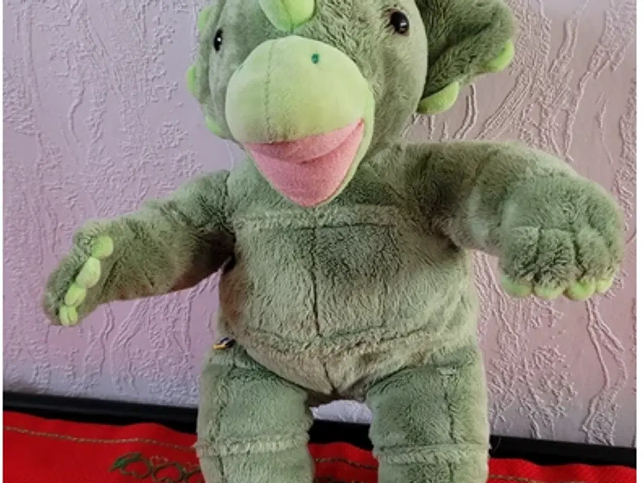 Billede 3 - Bamse - Festlig grøn dinosaur fra Build a Bear