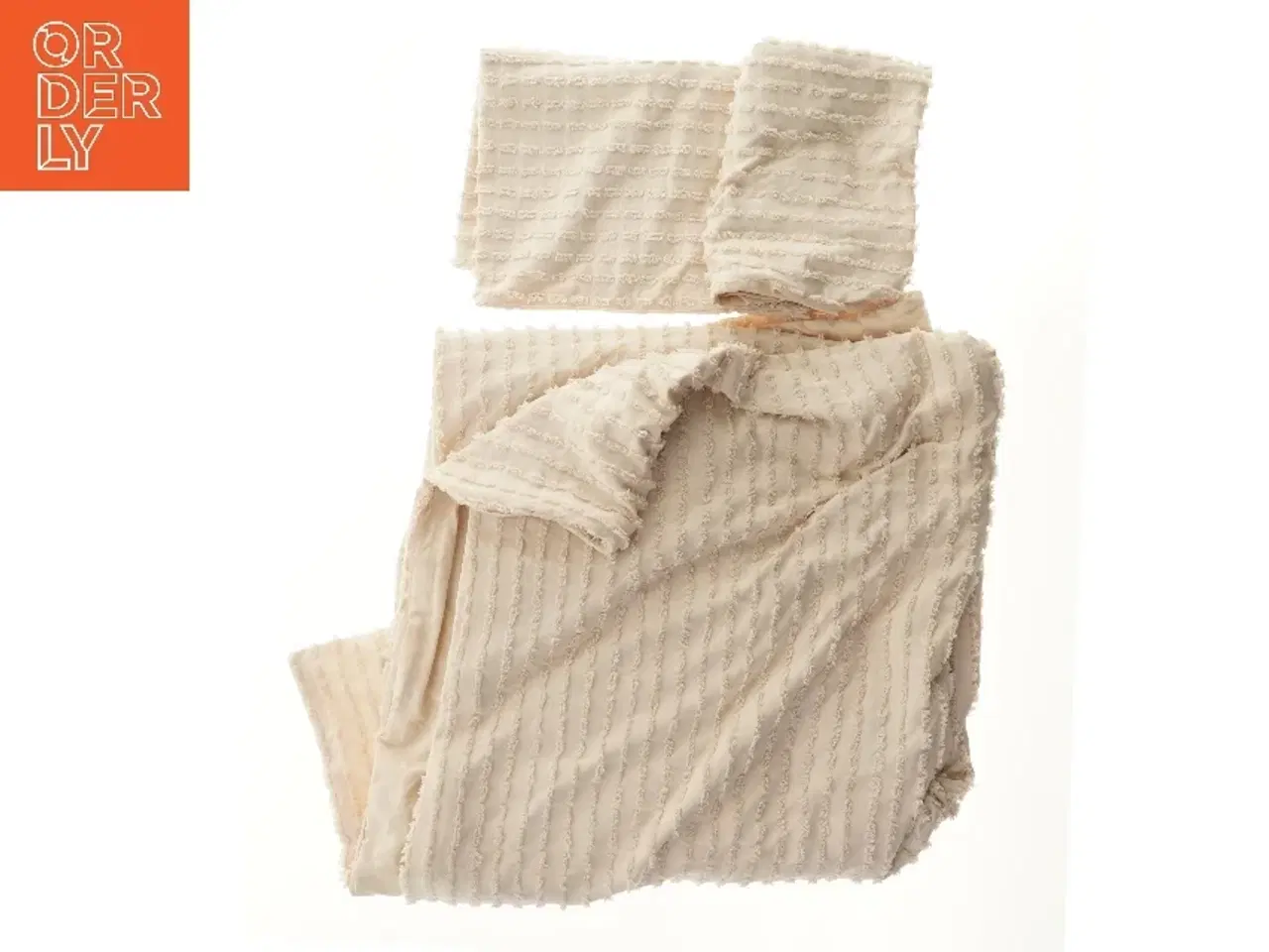 Billede 1 - Sengetøjssæt med strukturmønster (str. 73x50 & 206x222 cm)