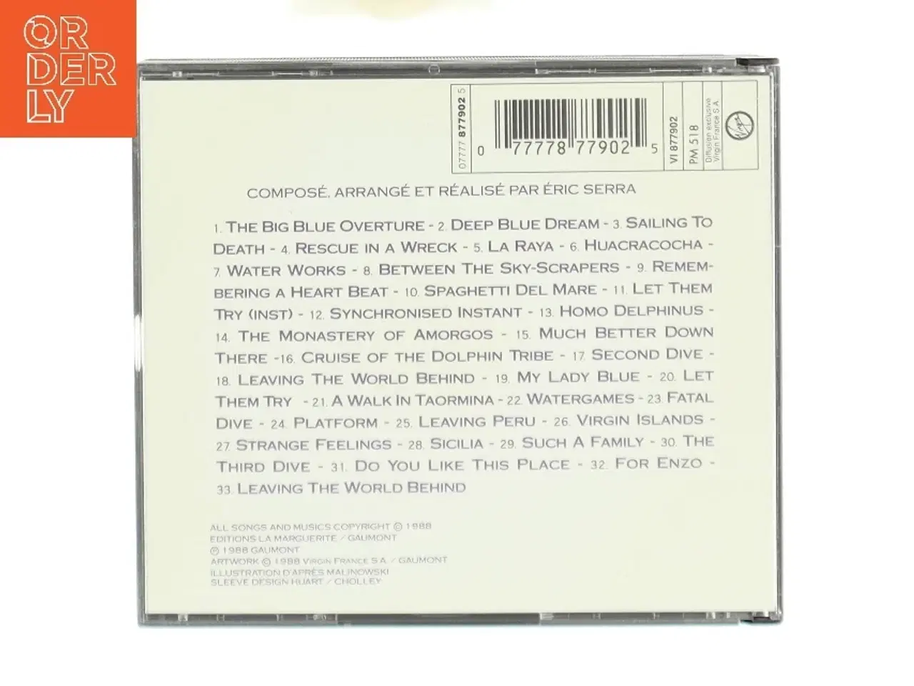 Billede 2 - Soundtrack CD 'Le Grand Bleu' af Éric Serra fra Virgin