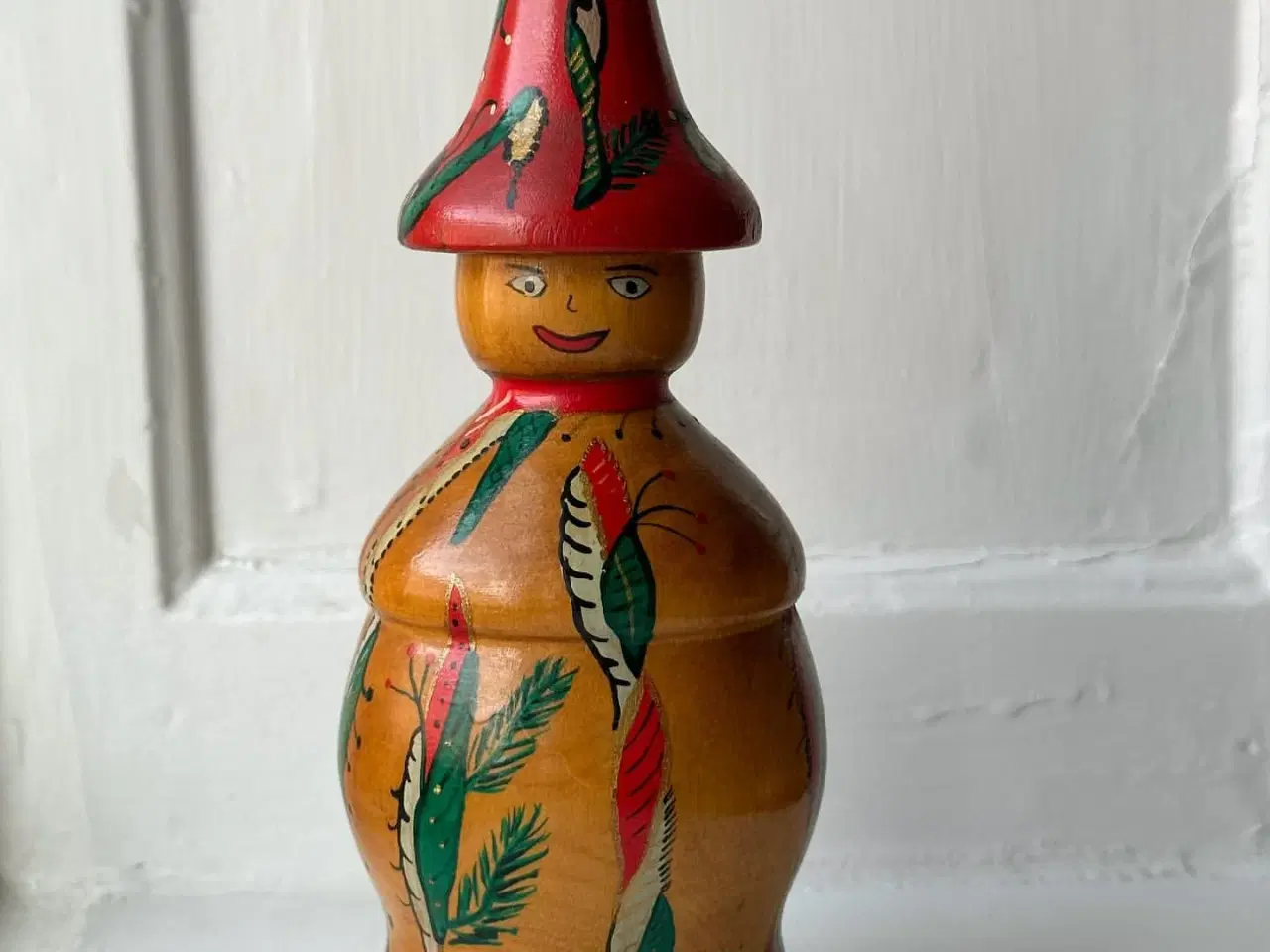 Billede 6 - Håndmalet træfigur m ansigt