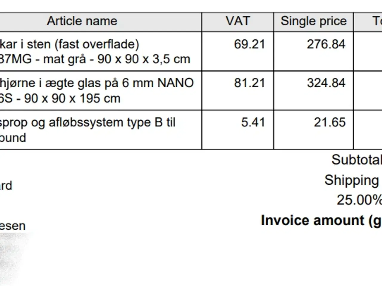 Billede 5 - Brusebund af massiv sten 