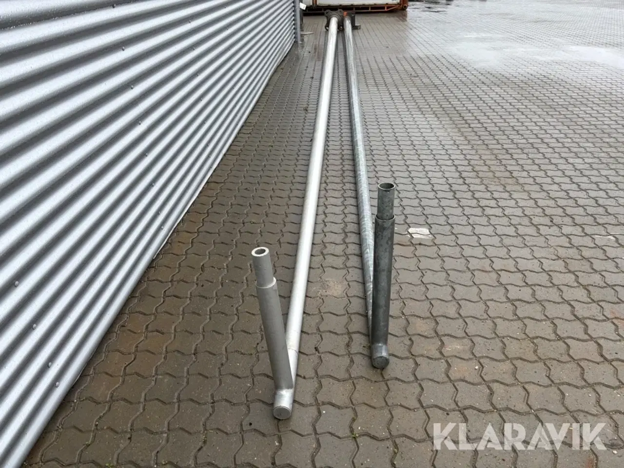 Billede 5 - Lygtepæle aluminium og galvaniseret stål 2 styk