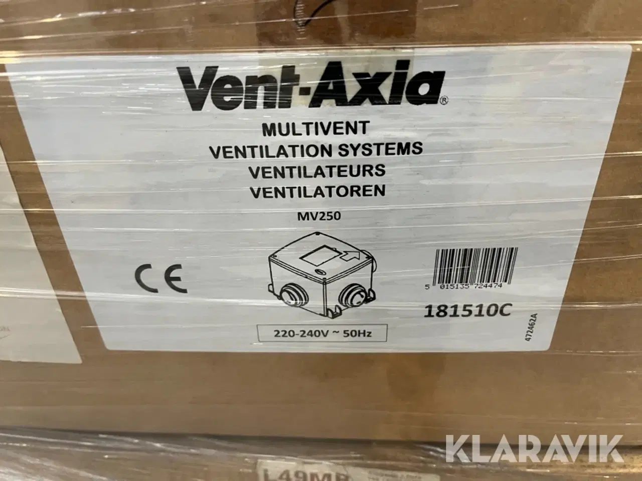 Billede 5 - Ventilationssystemer Vent-Axia MV250 - 12 styk