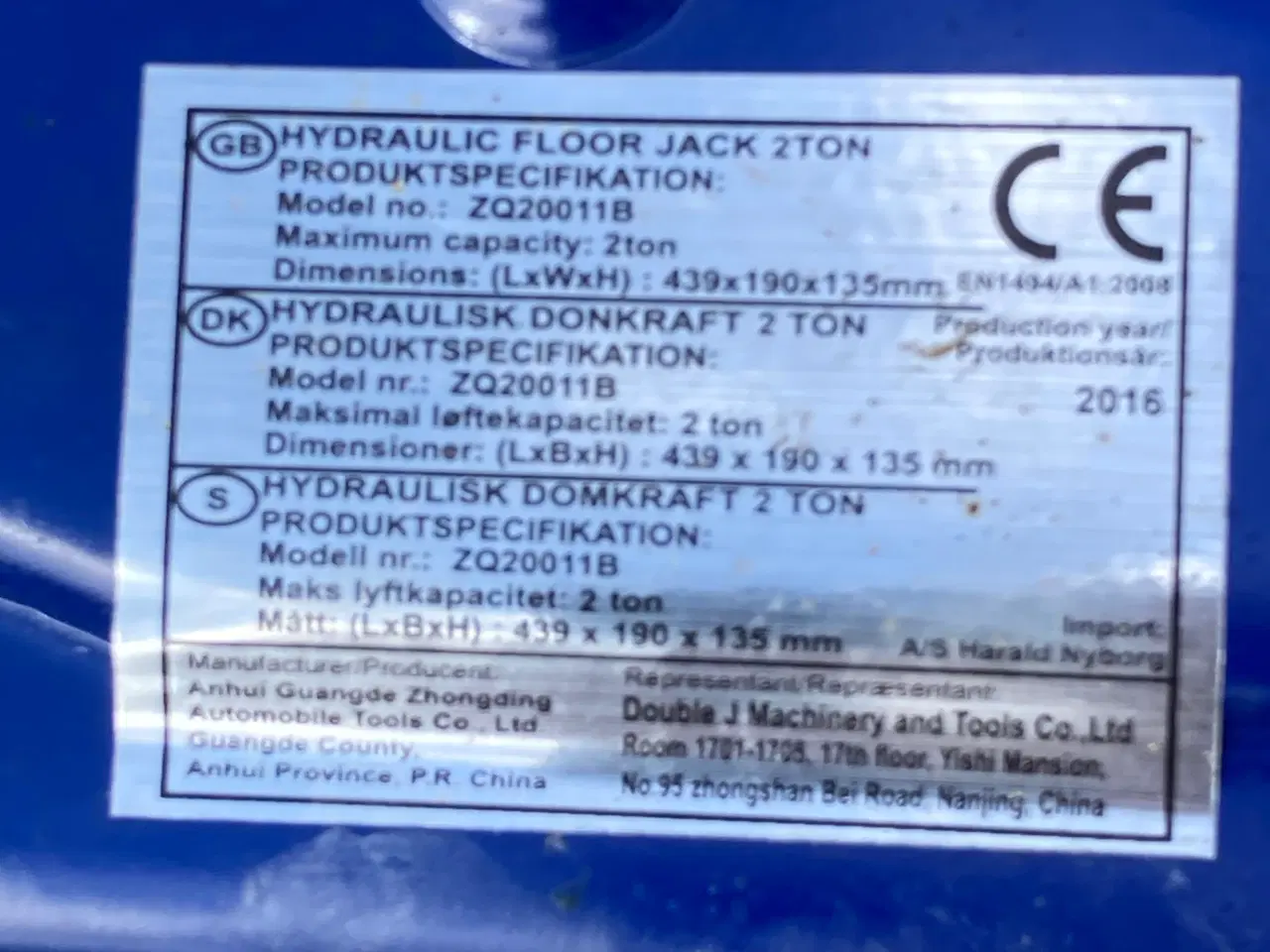Billede 5 - Garage donkraft 2 ton