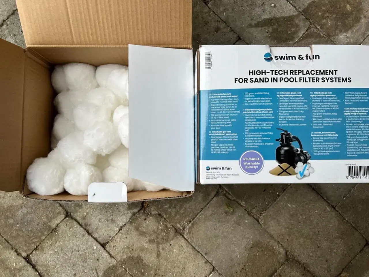 Billede 5 - Stor rektangulær pool inkl. sandfilterpumpe og til