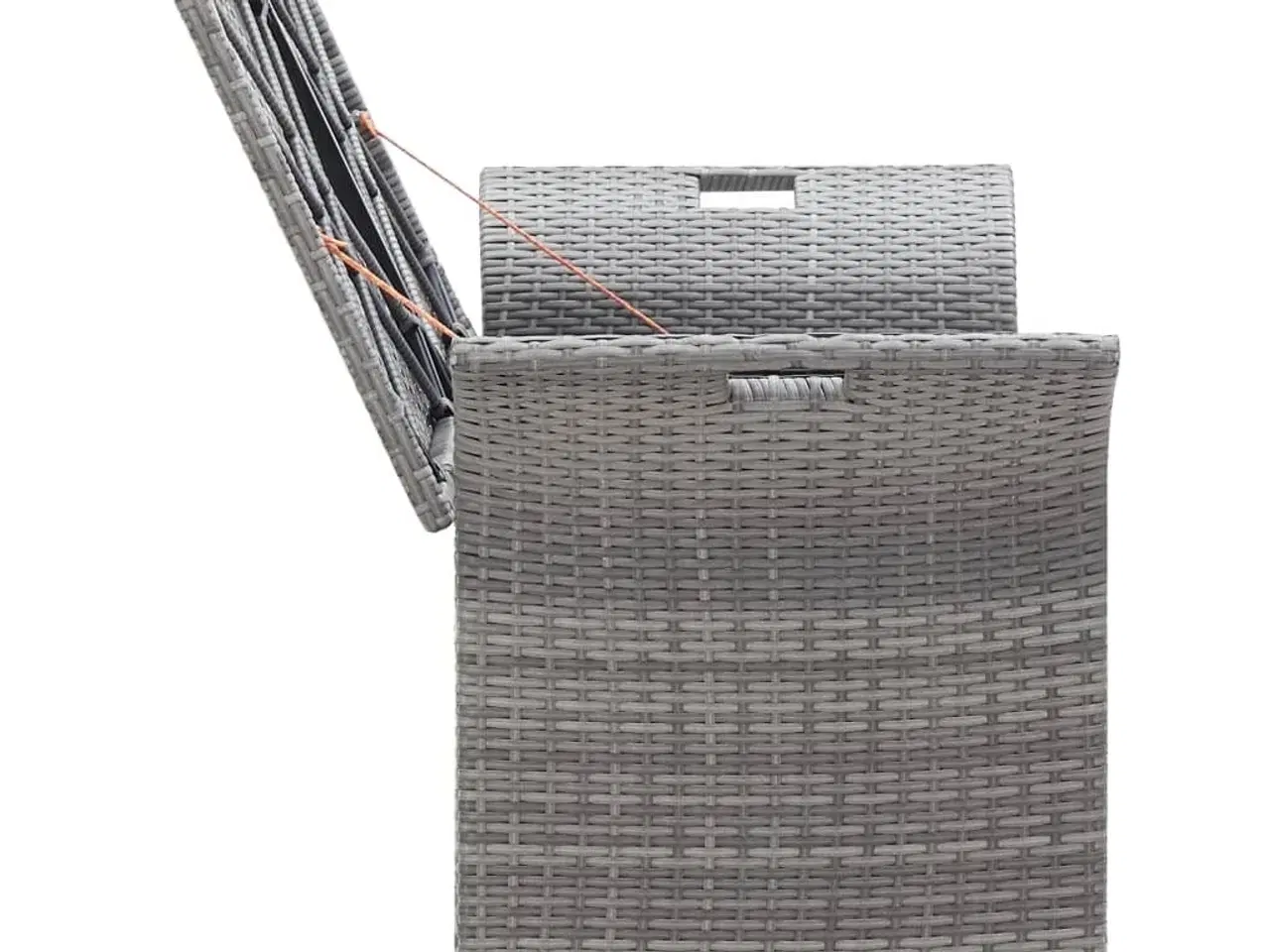 Billede 6 - Opbevaringsbænk med hynde 138 cm polyrattan grå