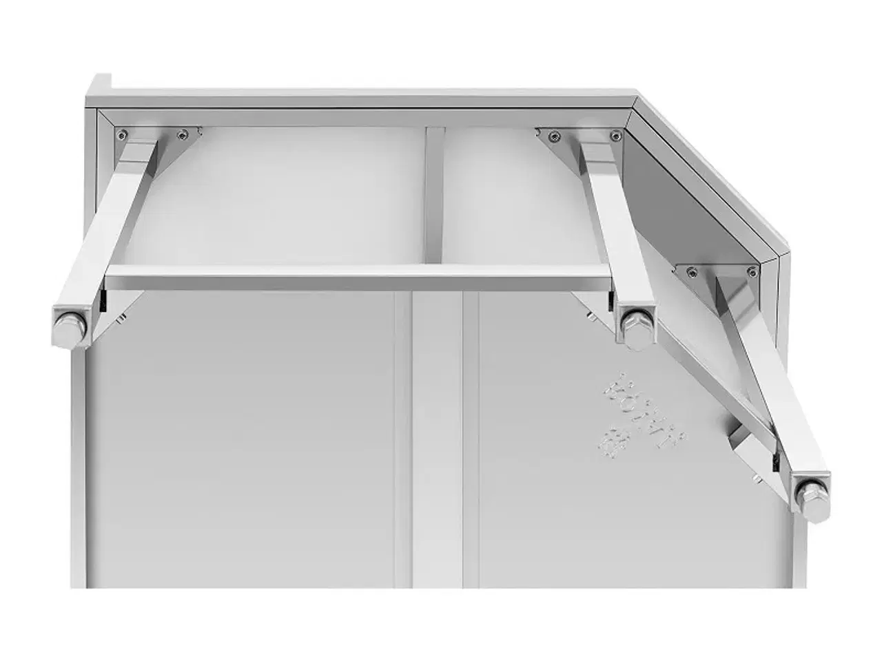 Billede 3 - Hjørnebord rustfrit stål – 90 x 70 cm