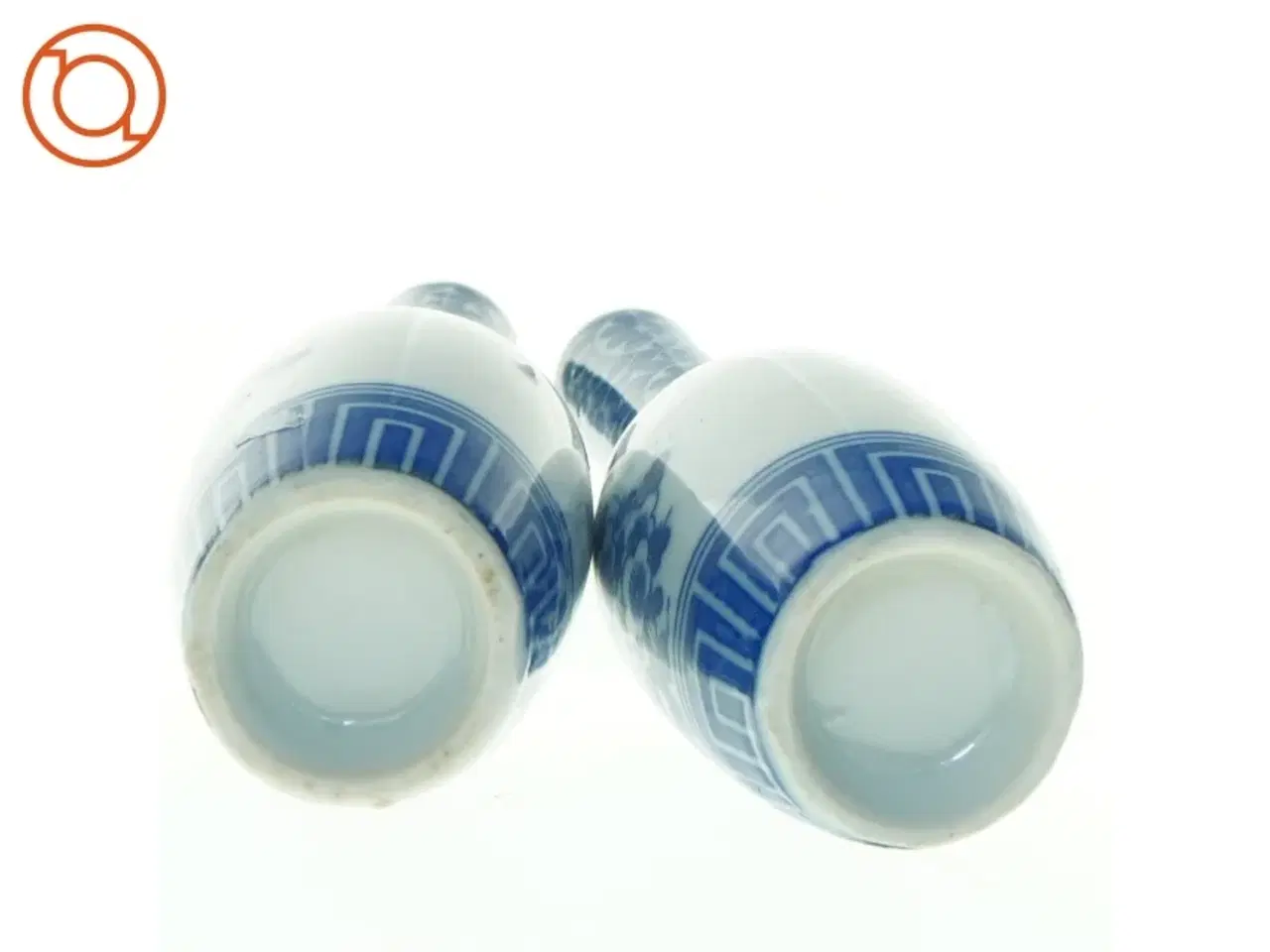 Billede 2 - Blå og hvide porcelænsvaser (str. 13 x 4 cm)