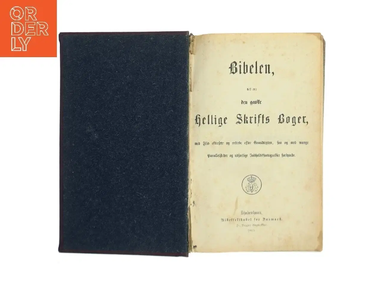 Billede 1 - Bibelen, 1888 udgave fra Bibelselskabet for Danmark (Bog)