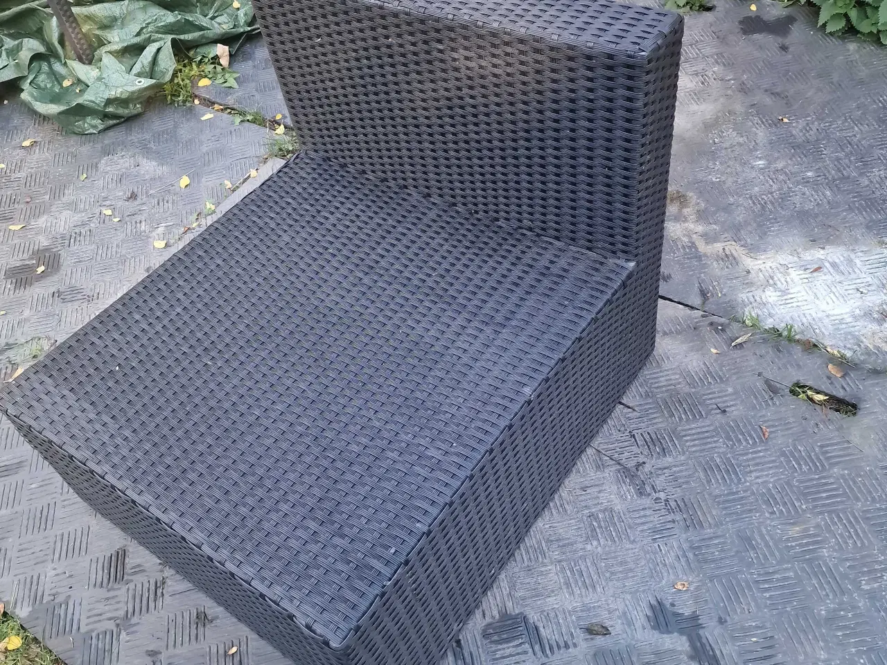 Billede 1 - Loungemodul i sort polyrattan