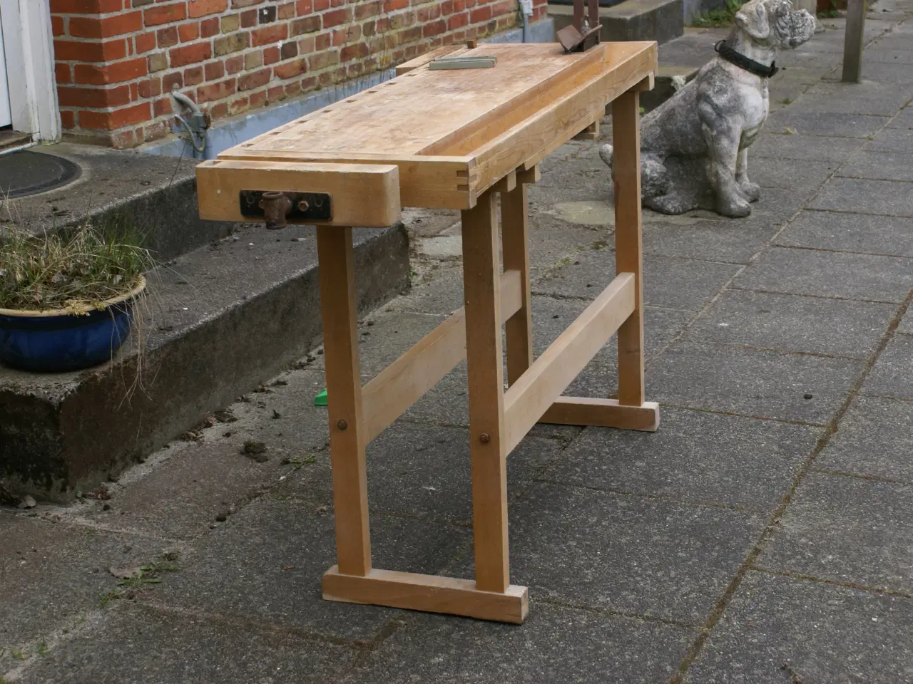 Billede 1 - Høvlebænk i bøgetræ, længde 125 cm. bredde 45 cm. 