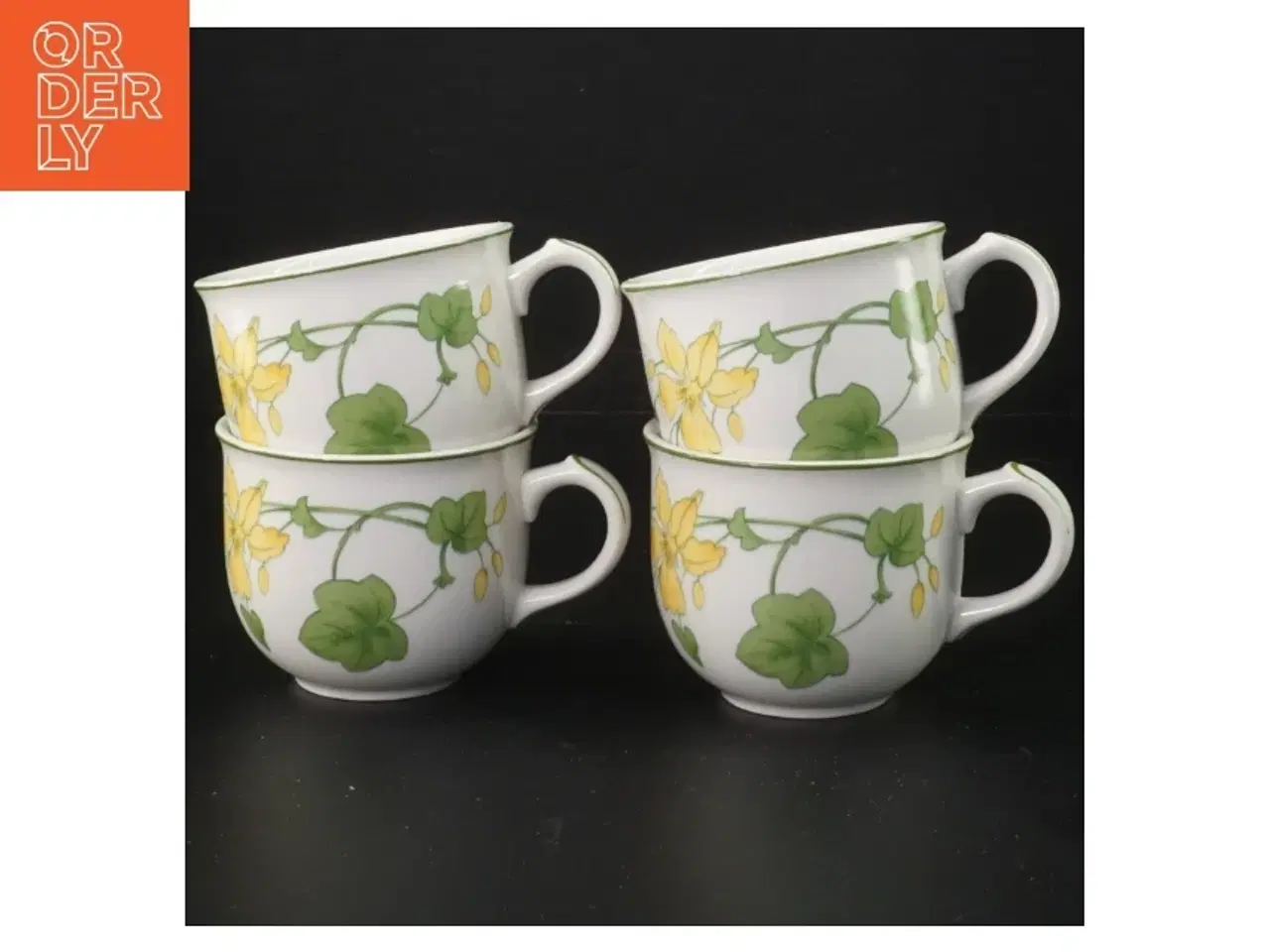 Billede 1 - Krus med blomstermotiv, 4 styk fra Villeroy & Boch (str. Ø. 8,5 cm. 4 styk)