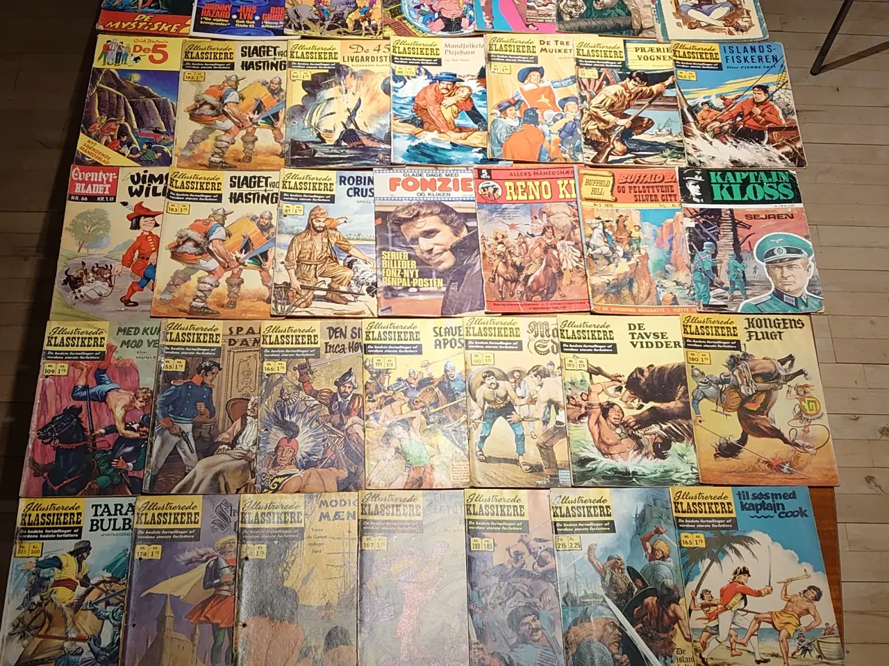 Billede 1 - 55 stk gamle seriemagasiner/tegneserier.