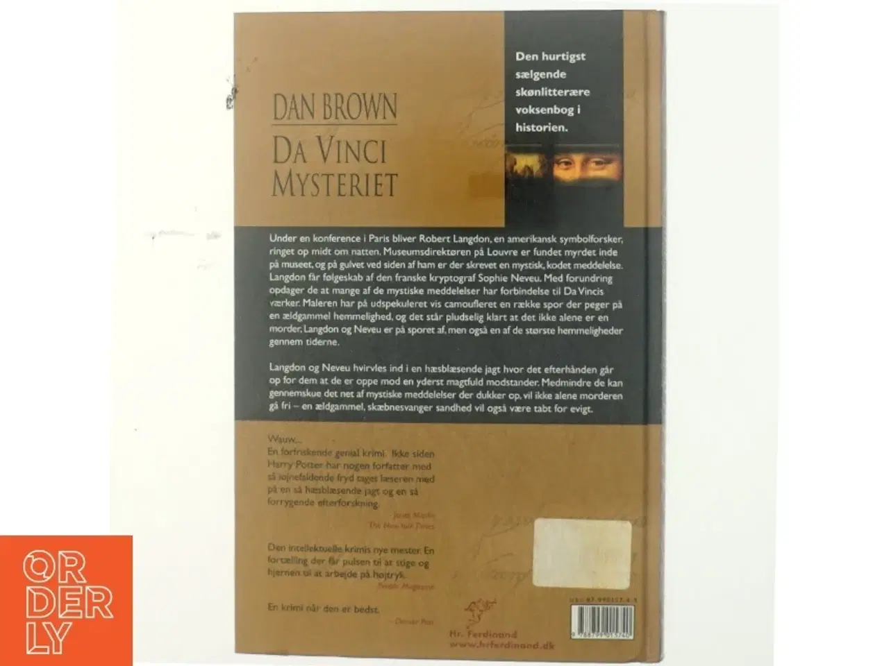 Billede 3 - Da Vinci Mysteriet af Dan Brown (Bog)