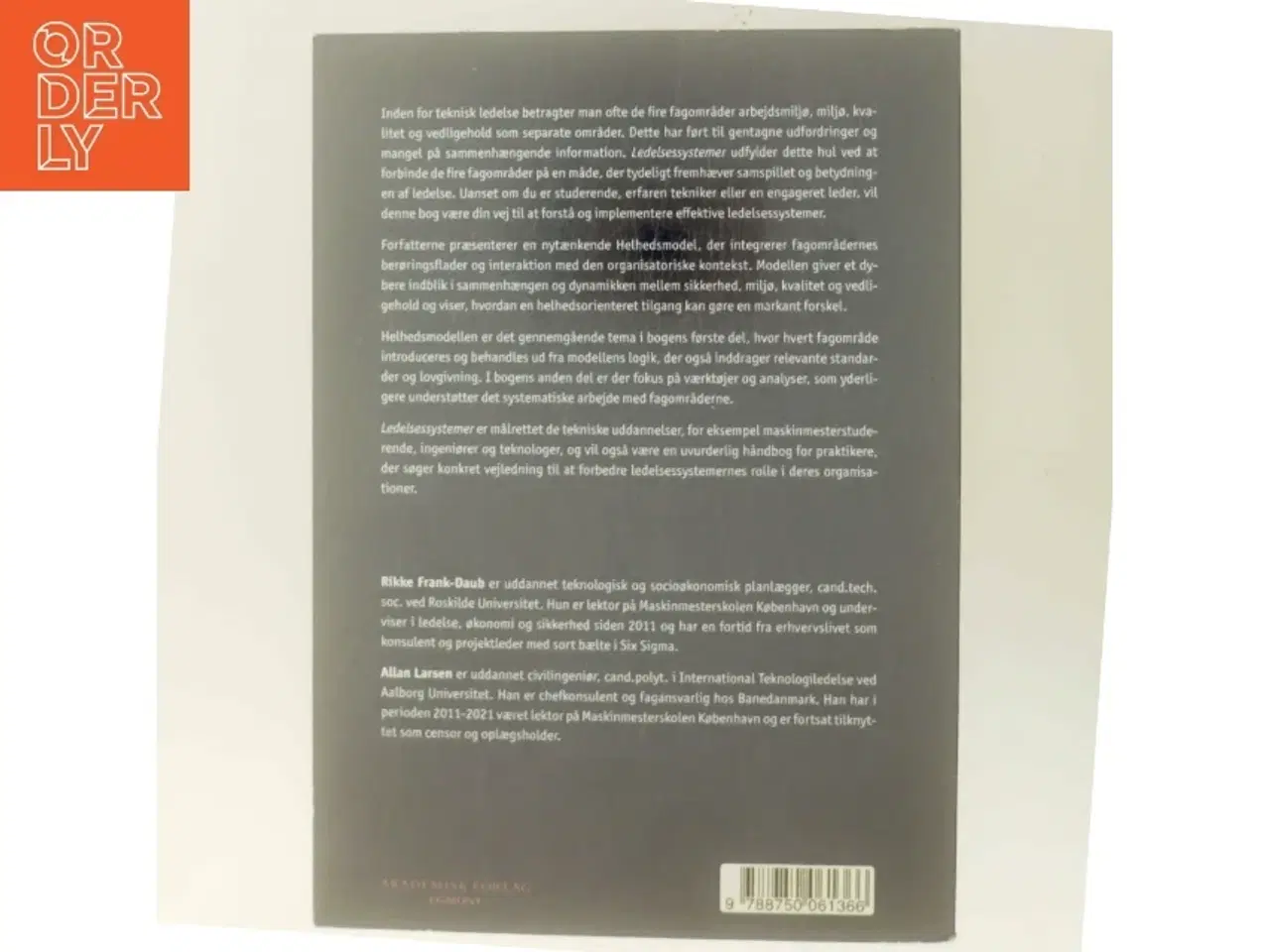 Billede 3 - Ledelsessystemer : teknisk ledelse af miljø, arbejdsmiljø, kvalitet og vedligehold af Allan Larsen (f. 1980-08-18) (Bog)