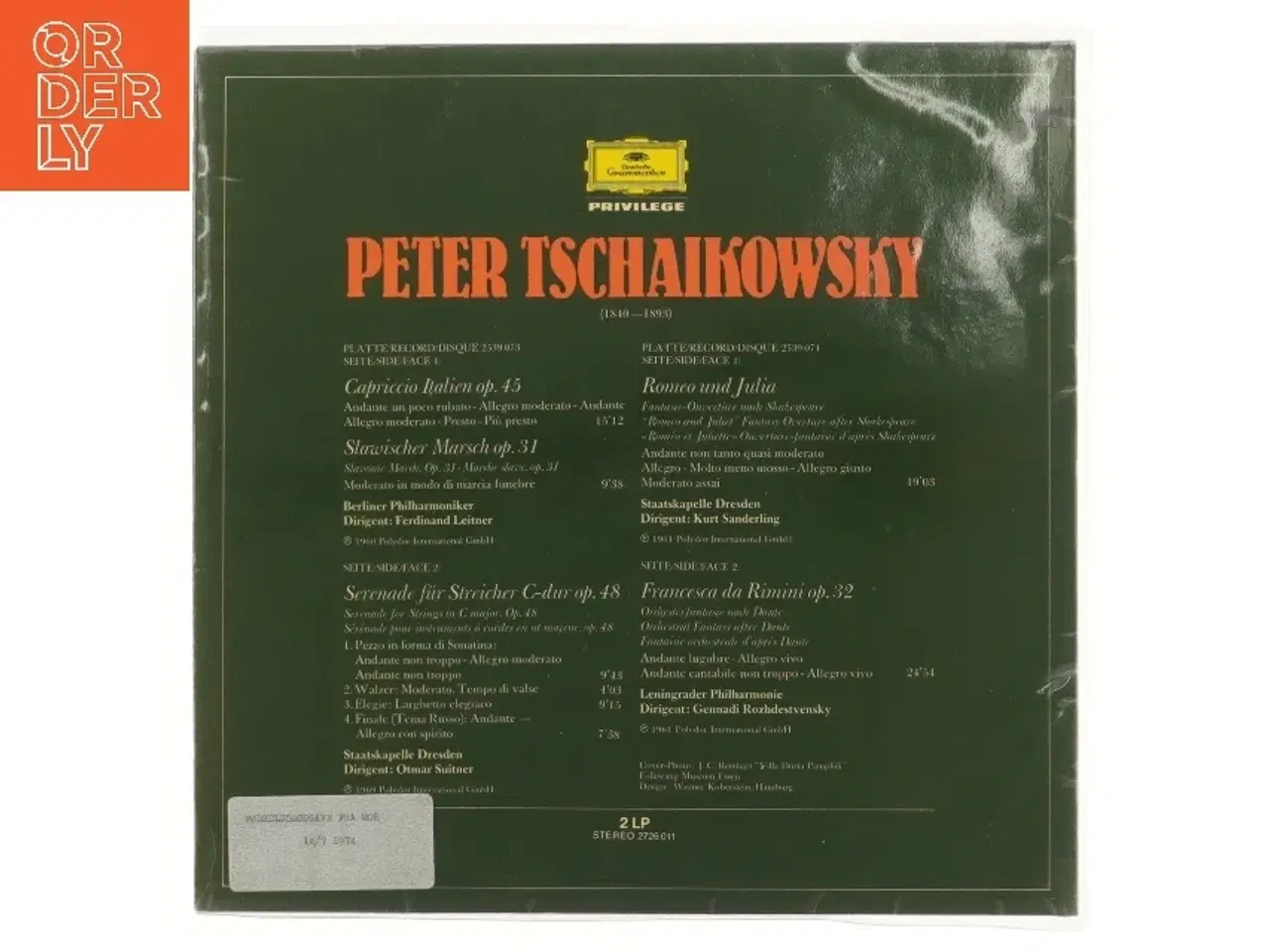 Billede 2 - Peter Tschaikowsky LP med Berliner Philharmoniker