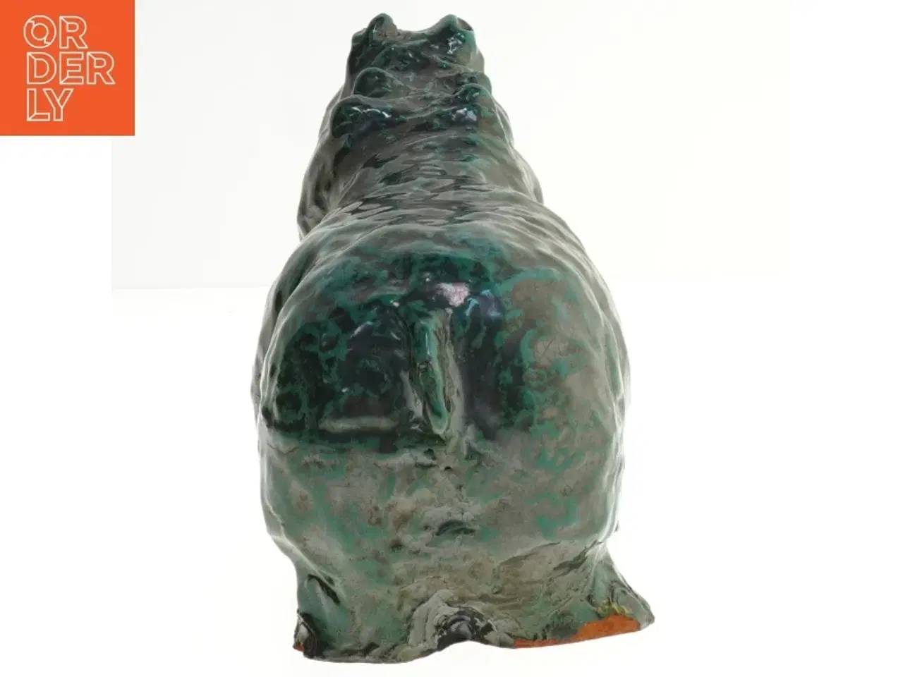 Billede 2 - Keramisk flodhest figur (str. 24x8,5 cm)