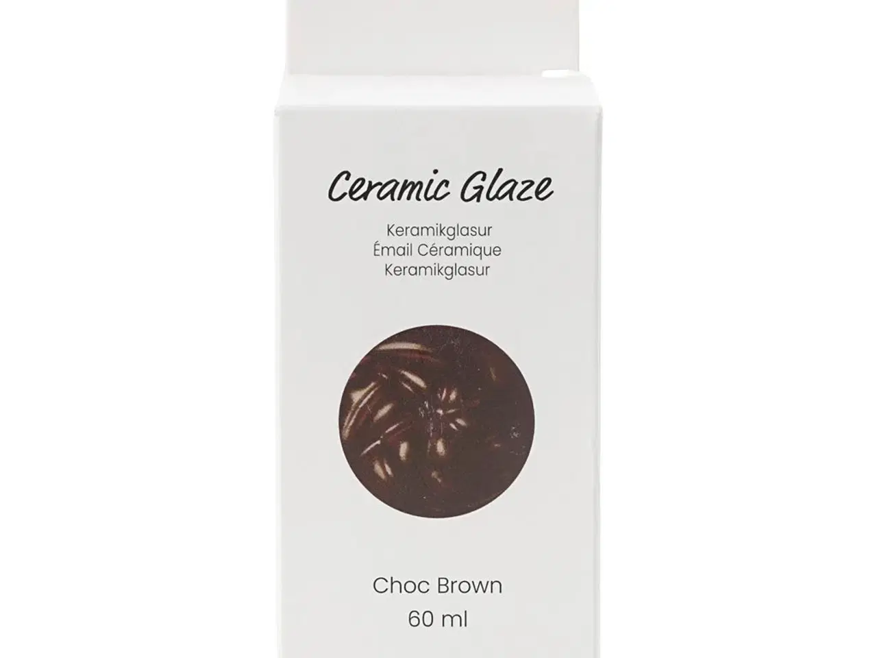Billede 1 - Keramikglasur, 984-1101 °C, dækkende, Chocolate Brown, 60 ml/ 1 ds.