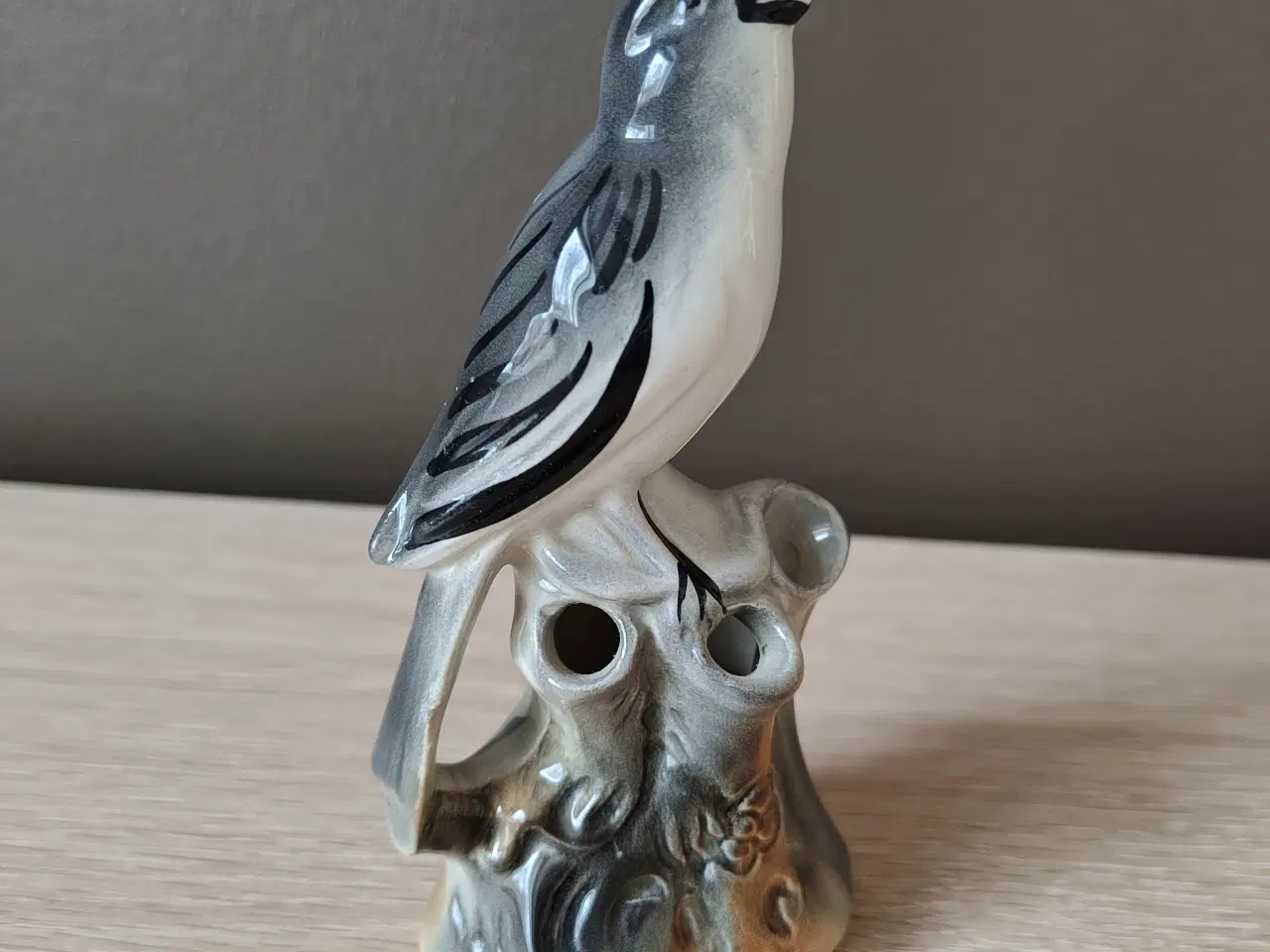 Billede 1 - Flot porcelænsfugl med vase