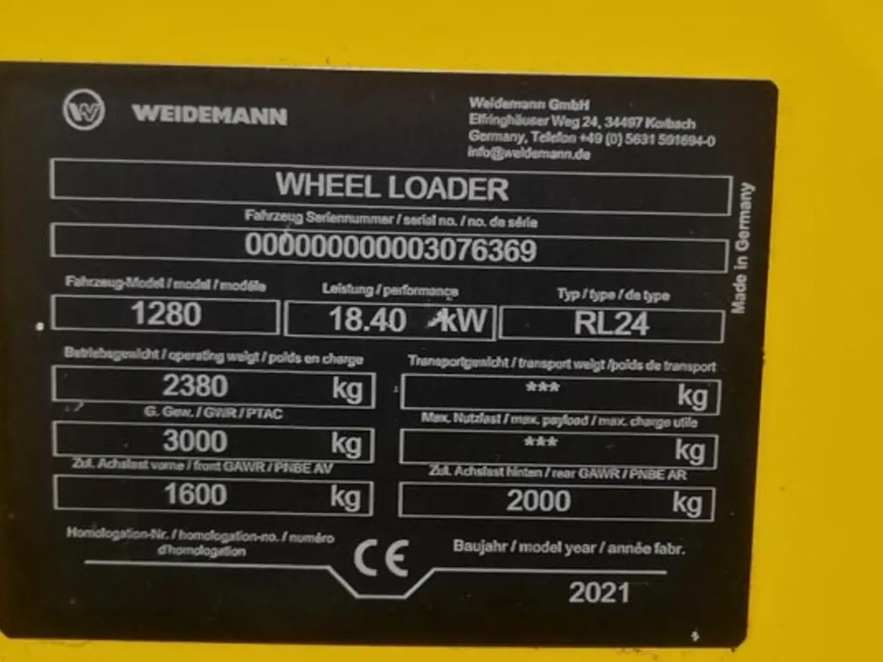 Billede 3 - Weidemann 1280 med lavt tårn