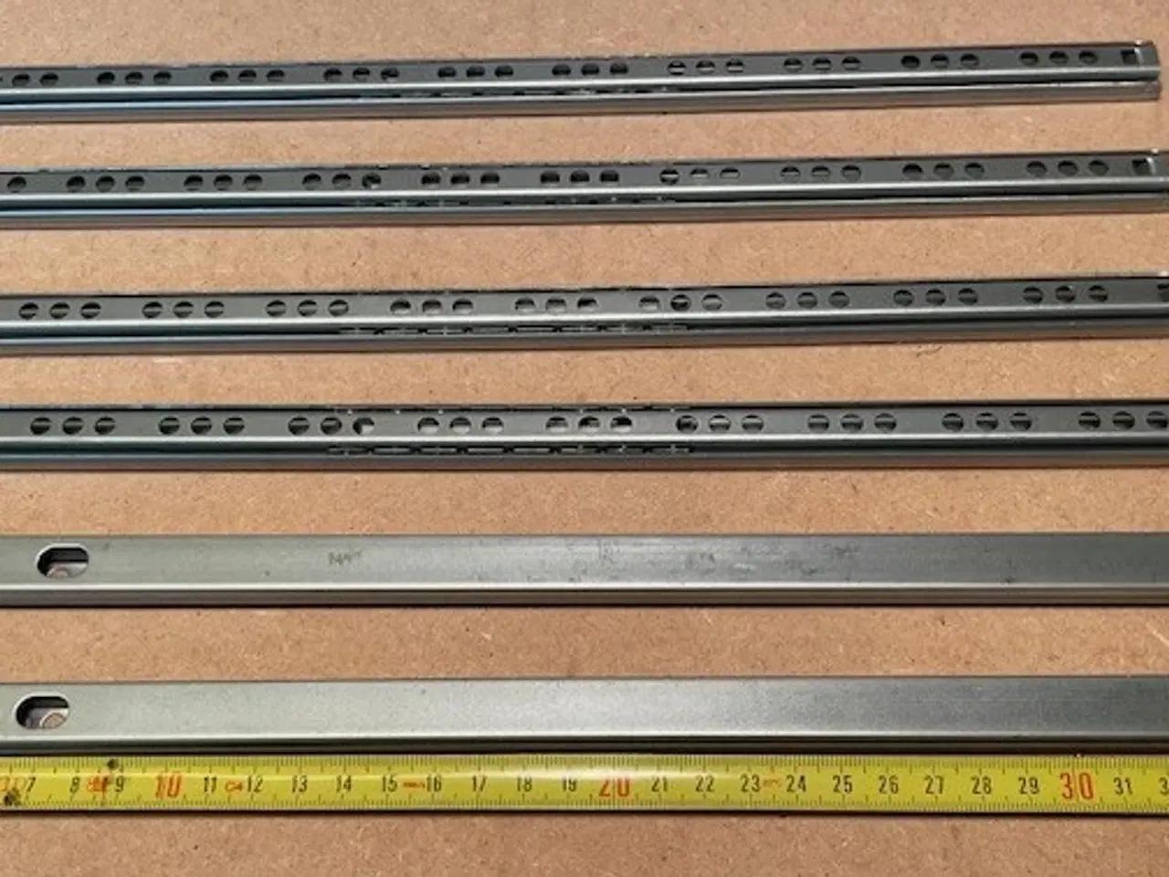Billede 2 - 6 stk Skuffe skiner 35 cm