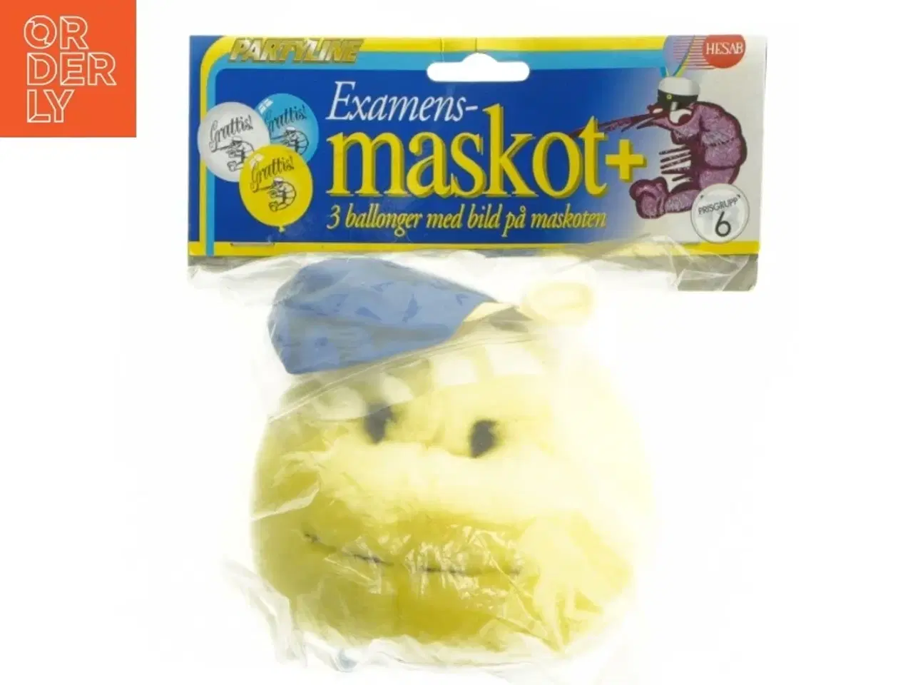 Billede 1 - Eksamensmaskot med balloner fra Hesab (str. 11 cm)