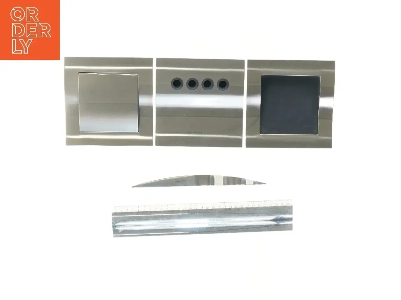 Billede 1 - Rustfrit stål vægpaneler fra Georg Jensen (str. 15-30 cm)